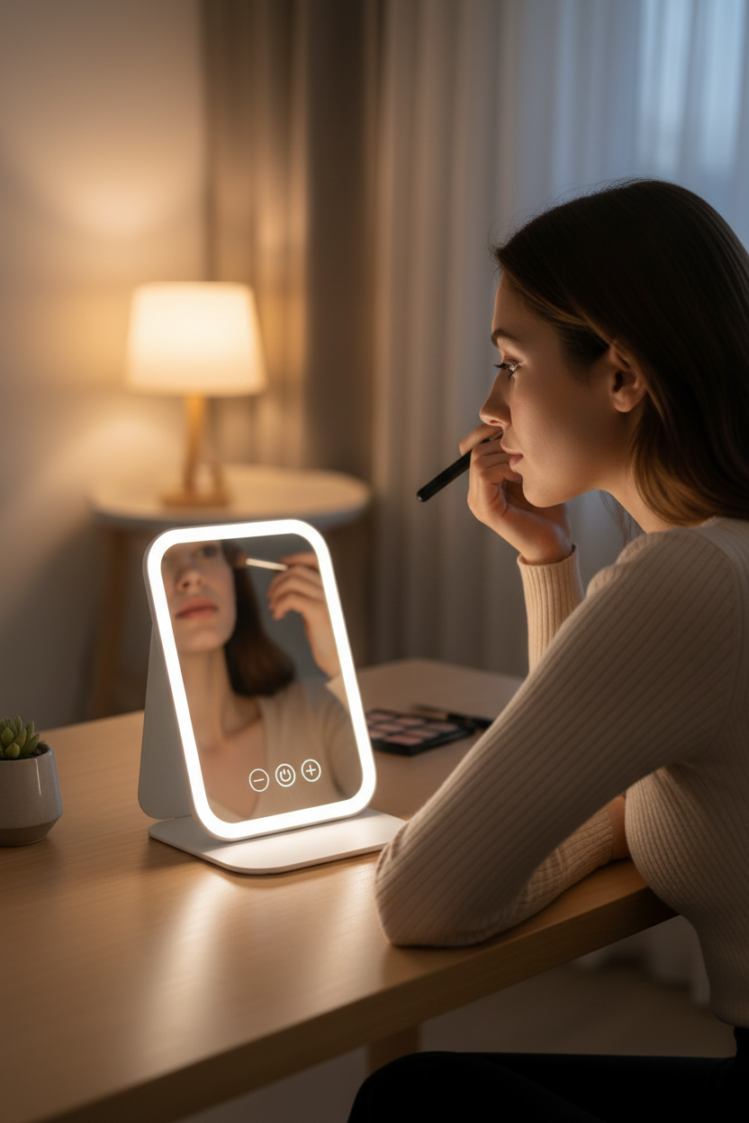 Elorine Glow™ —LED Lighted Compact Vanity Mirror
