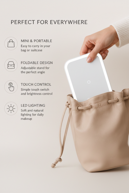 Elorine Glow™ —LED Lighted Compact Vanity Mirror